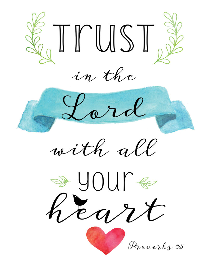 trust in the lord printable